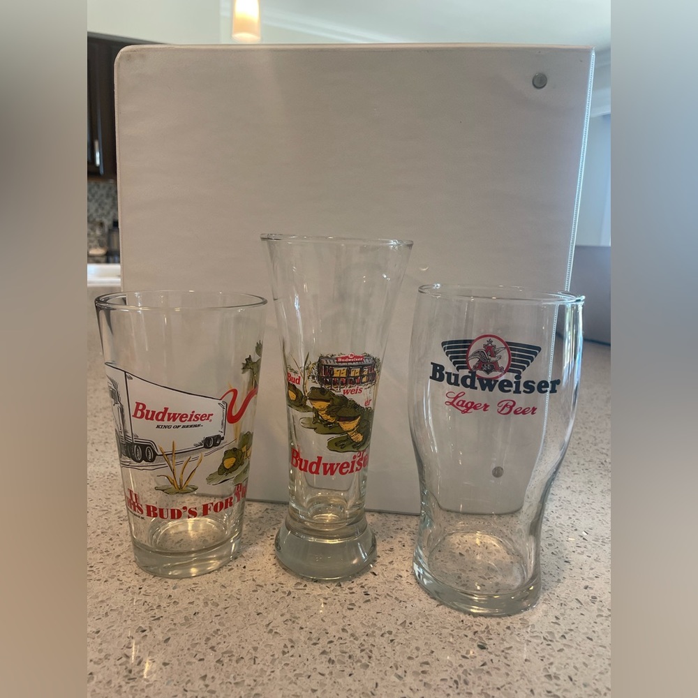 Vintage Budweiser Glass Collection